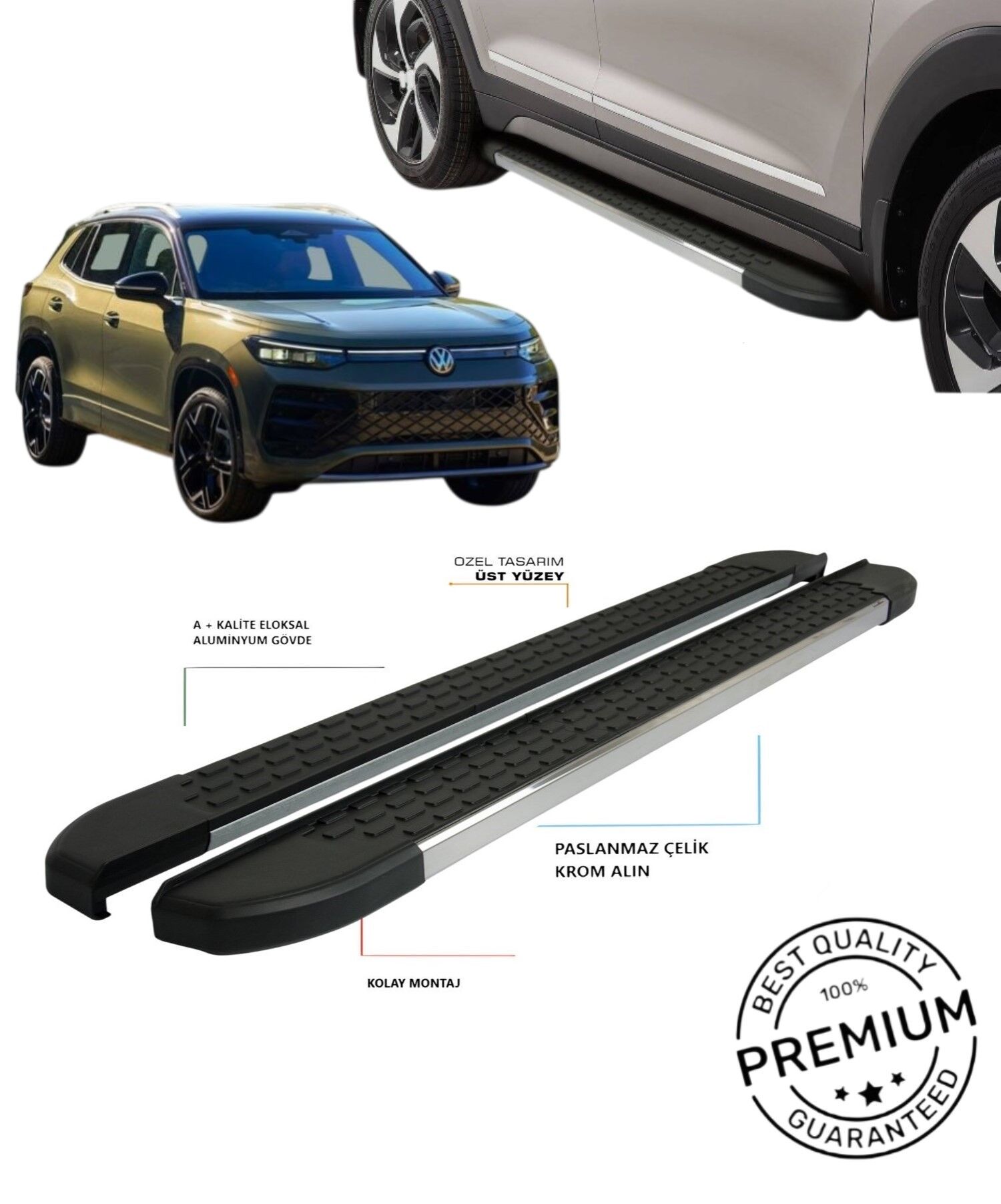 TİGUAN ARACA ÖZEL YAN BASAMAK ETEKLİ 2024 2025 2026 2027