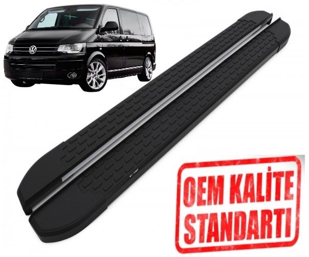 T5 MULTİVAN UZUN ŞASE 2003 2015 YILLARI ARASI ARACA ÖZEL NEVADA SİYAH YAN BASAMAK