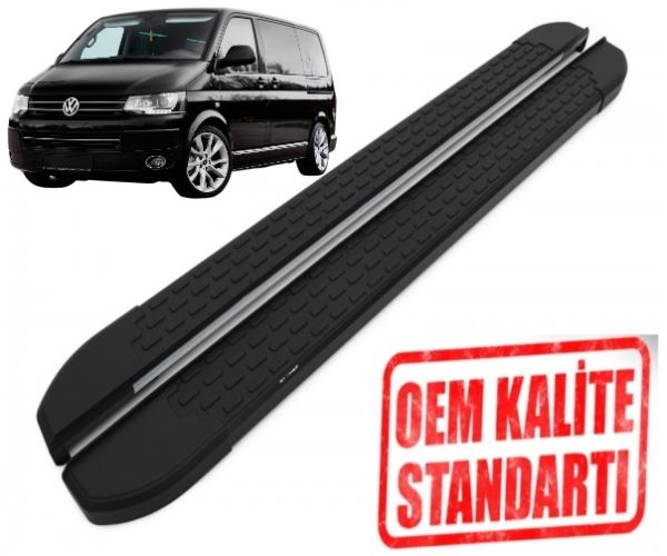 T5 MULTİVAN UZUN ŞASE 2003 2015 YILLARI ARASI ARACA ÖZEL NEVADA SİYAH YAN BASAMAK