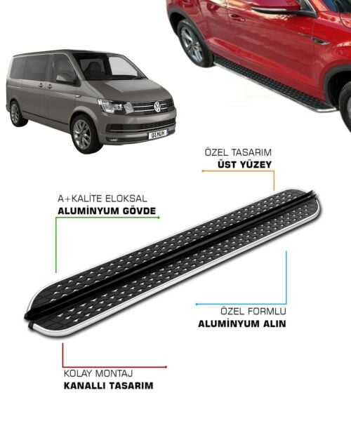 VOLKSWAGEN TRANSPORTER T6 KISA ŞASE UYUMLU 2015 - 2023 YAN BASAMAK
