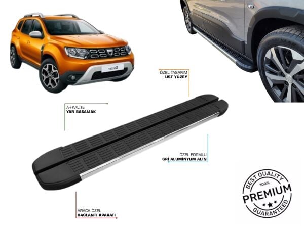 DACIA DUSTER 2 ARACA ÖZEL YAN BASAMAK 2018 2019 2020 2021 2022 2023 2024