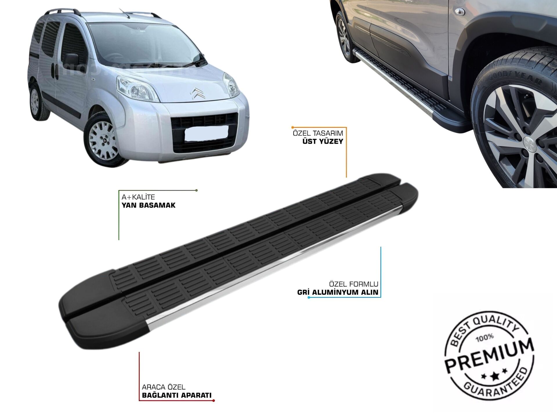 CITROEN NEMO ARACA ÖZEL YAN BASAMAK 2008 2009 2010 2011 2012 2013 2014 2015 2016 2017 2018 2019 2020 2021 2022 2023 2024