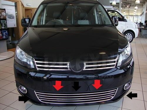 VOLKSWAGEN CADDDY COMFORTLİNE ÖN TAMPON ÇITASI KROM 5 PARÇA 2010 2011 2012 2013 2014 2015