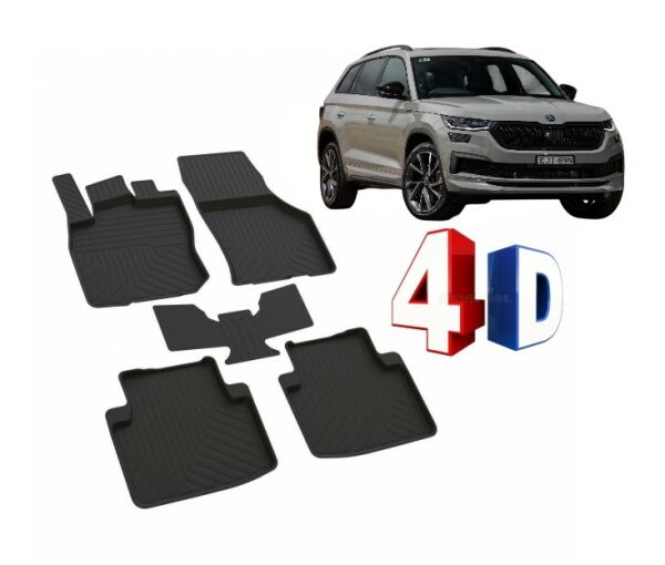 KODİAQ 2024 2025 2026 ARCA ÖZEL KAUÇUK 4D HAVUZLU PASPAS