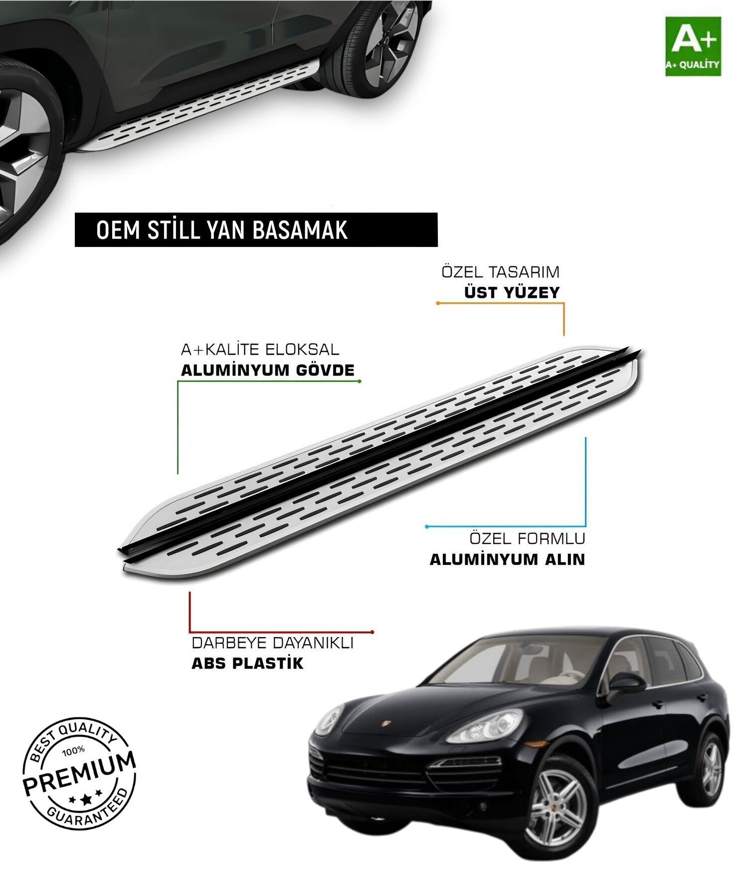 PORSCHE CAYENNE 2010 2011 2012 2013 2014 2015 2016 2017 YAN BASAMAK