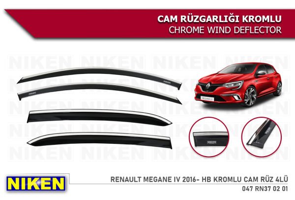 MEGANE 4 H.B 2016 2017 2018 2019 2020 2021 KROMLU CAM RÜZGALIĞI