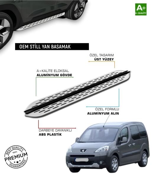 PEUGEOT PARTNER 2 TEPEE 2008 2009 2010 2011 2012 2013 2014 2015 2016 2017 2018 YAN BASAMAK