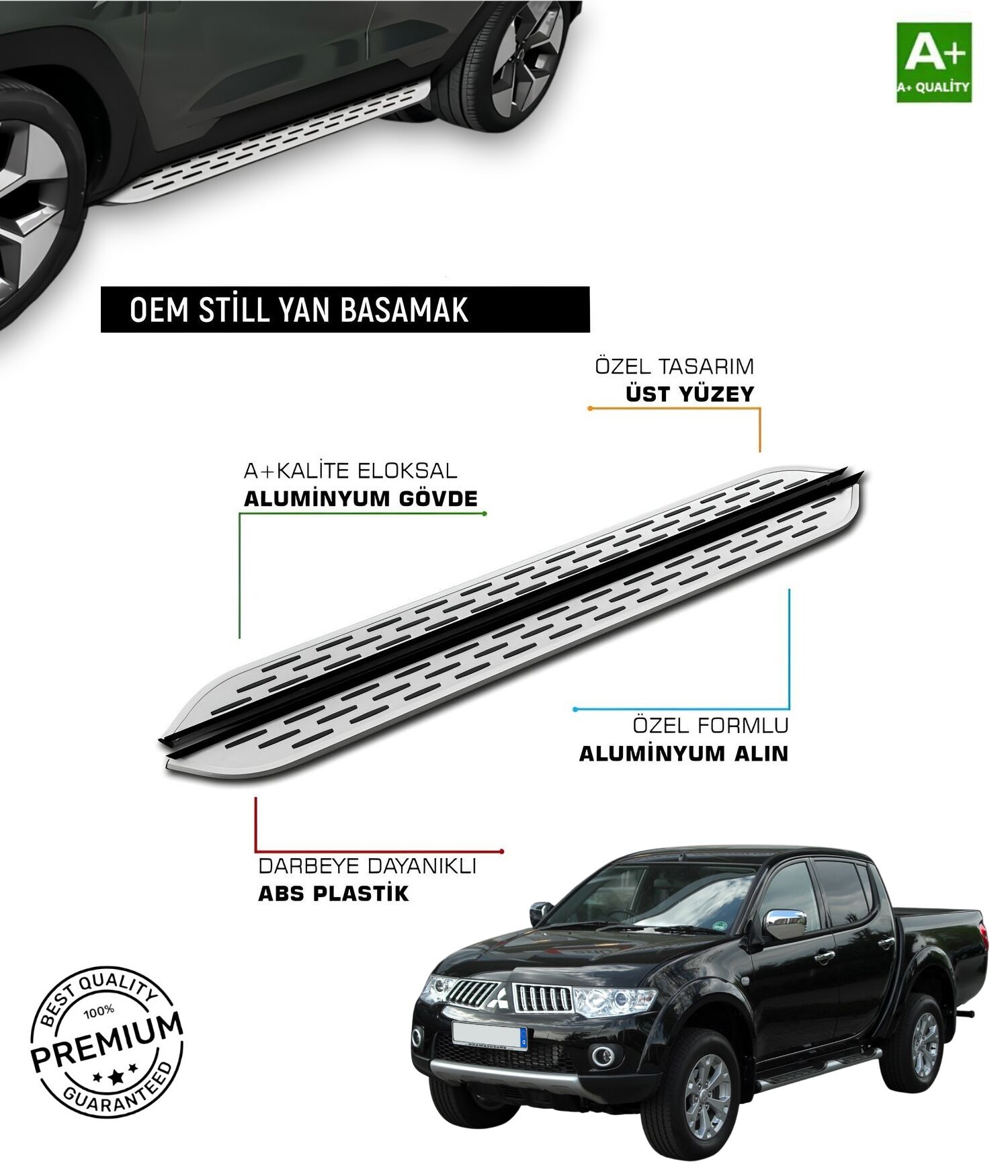 MITSUBISHI L200 4 2006 2007 2008 2009 2010 2011 2012 2013 2014 YAN BASAMAK