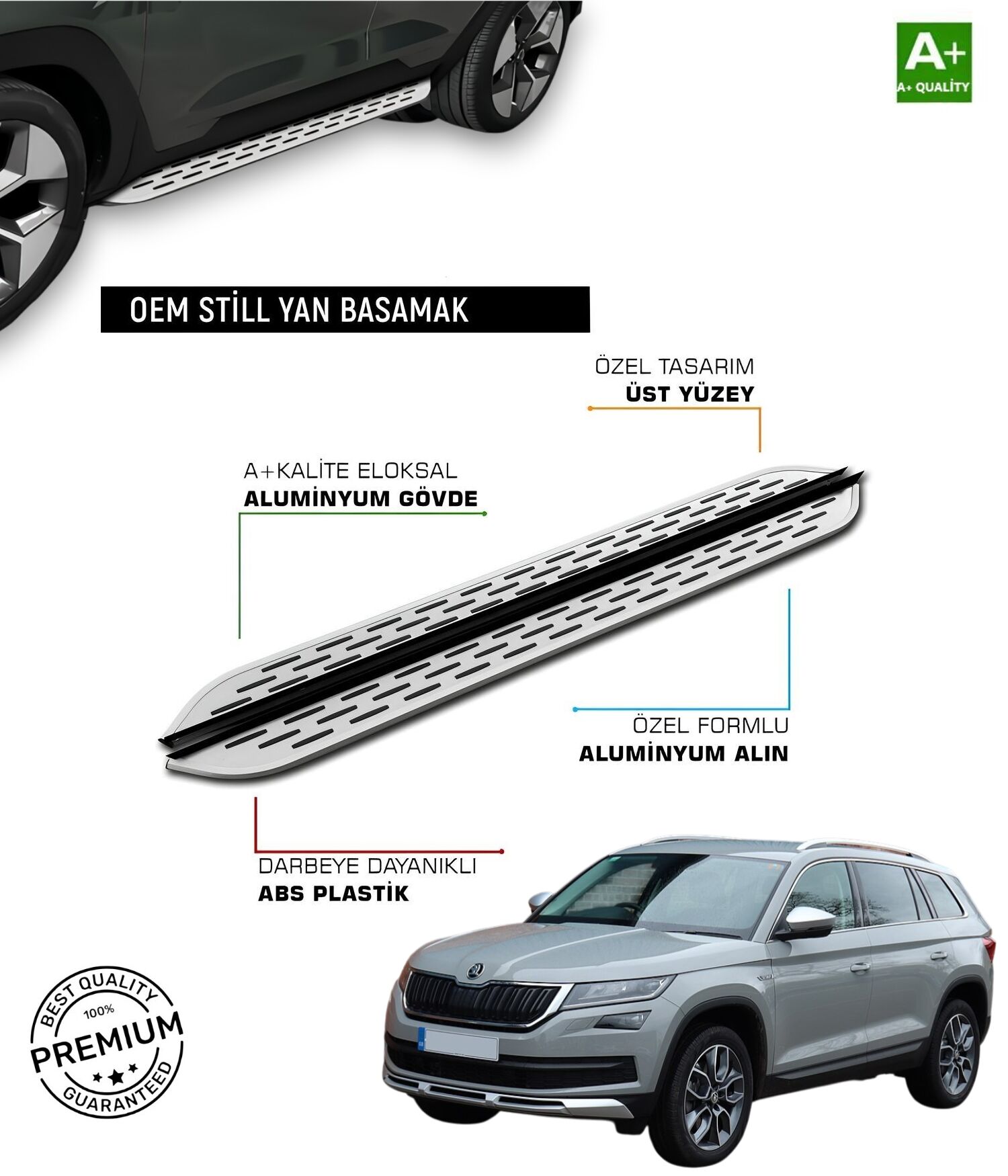 SKODA KODIAQ 2017 2018 2019 2020 2021 2022 2023 2024 YAN BASAMAK