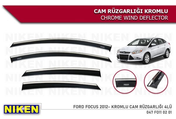 FORD FOCUS 2011 2012 2013 2014 2015 2016 2017 2018 KROMLU CAM RÜZGARLIĞI