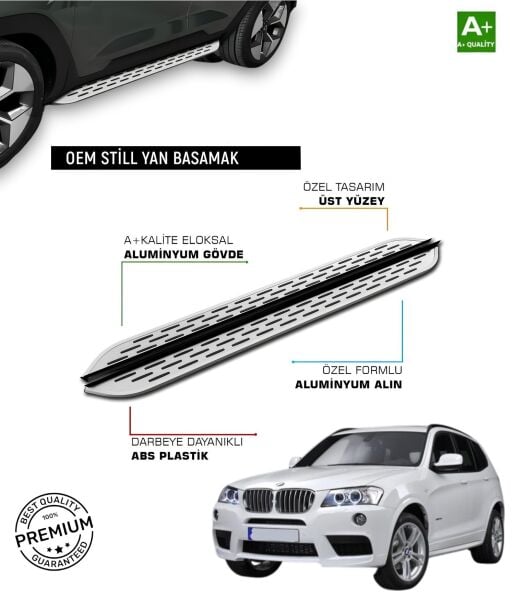 BMW X3 2010 2011 2012 2013 2014 2015 2016 2017 YAN BASAMAK