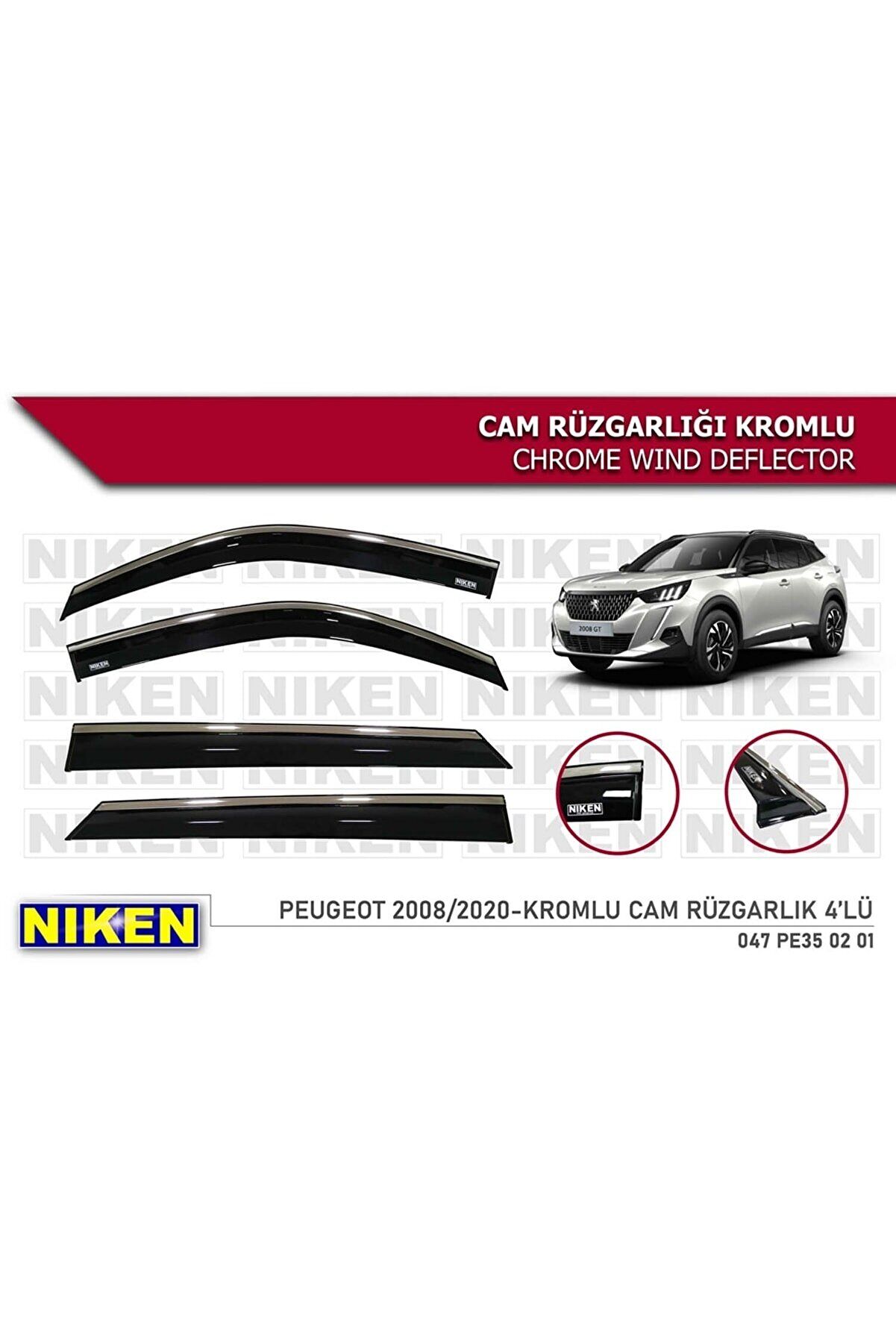 PEUGEOT 2008 2020 2021 2022 2023 2024 KROMLU CAM RĞZGARLIGI NİKEN ARACA ÖZEL