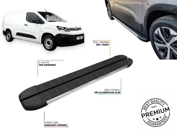 YENİ BERLİNGO UZUN ŞASE ARACA ÖZEL YAN BASAMAK 2019 2020 2021 2022 2023 2024