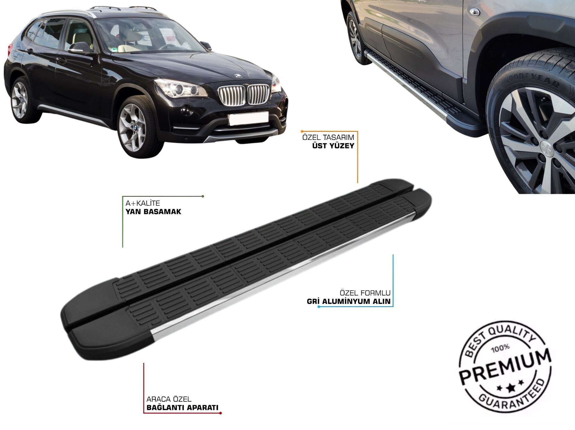 BMW X1 E84 ARACA ÖZEL S LİNE YAN BASAMAK 2009 2010 2011 2012 2013 2014 2015