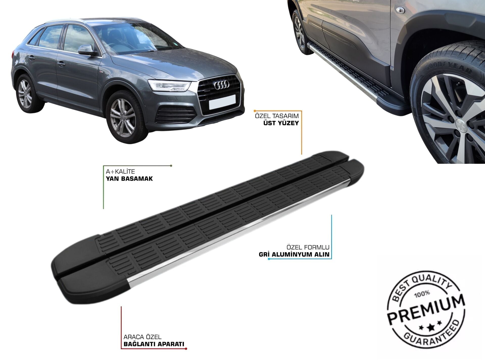 Q3 YAN BASAMAK ARACA ÖZEL S LİNE 2011 2012 2013 2014 2015 2016 2017 2018