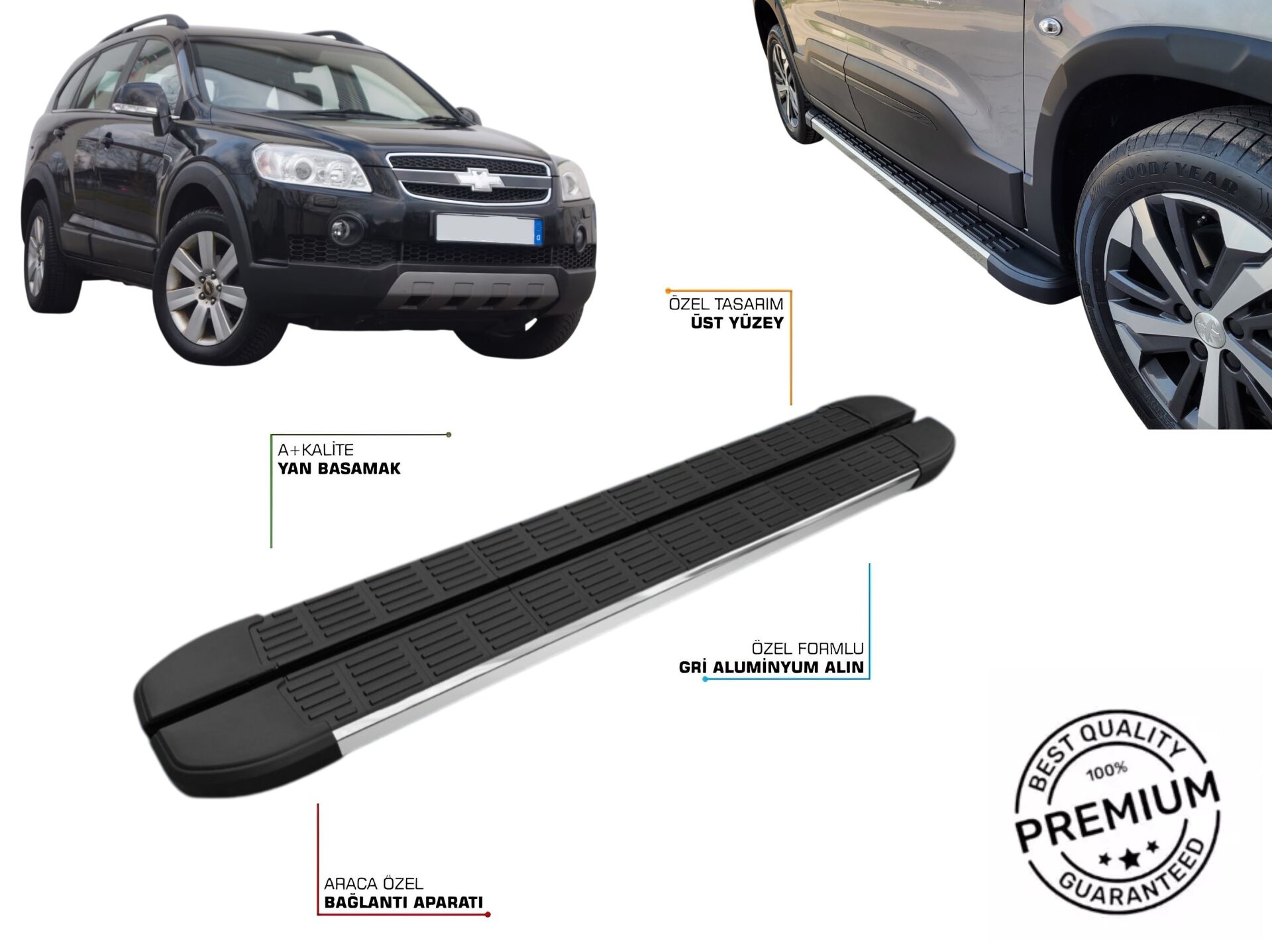 CAPTIVA ARACA ÖZEL YAN BASAMAK 2007 2008 2009 2010 2011 2012 2013 2014 2015 2016 2017 2018 2019 2020