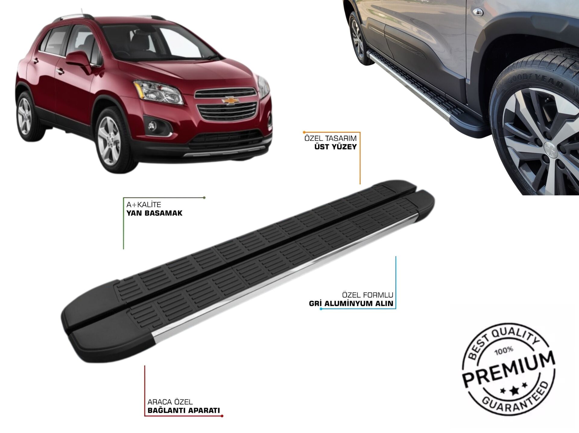 CHEVROLET TRAX 2012 2013 2014 2015 ARACA ÖZEL YAN BASAMAK S LİNE