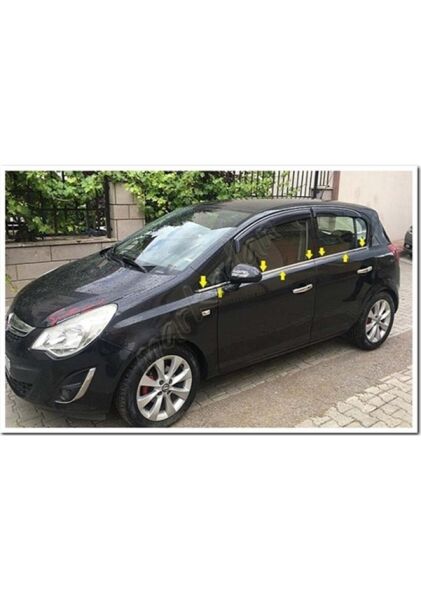 CORSA D CAM ÇİTASI 6 PARÇA KROM 2006 2007 2008 2009 2010 2011 2012 2013 2014 2015