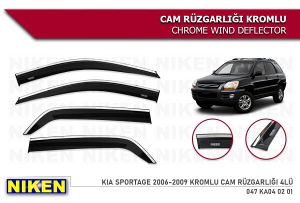 KIA SPORTAGE 2005 2006 2007 2008 2009 2010 MODEL KROMLU CAM RÜZGARLIĞI