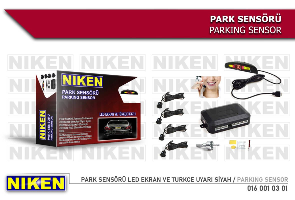 NİKEN PARK SENSÖRÜ LED EKRAN VE TURKCE UYARI SİYAH