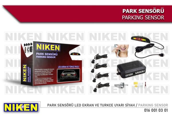 NİKEN PARK SENSÖRÜ LED EKRAN VE TURKCE UYARI SİYAH