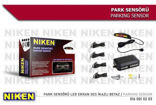 NİKEN PARK SENSÖRÜ LED EKRAN SES İKAZLI BEYAZ