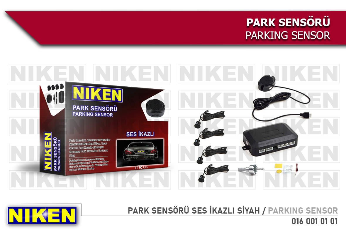 NİKEN PARK SENSÖRÜ SES İKAZLI SİYAH