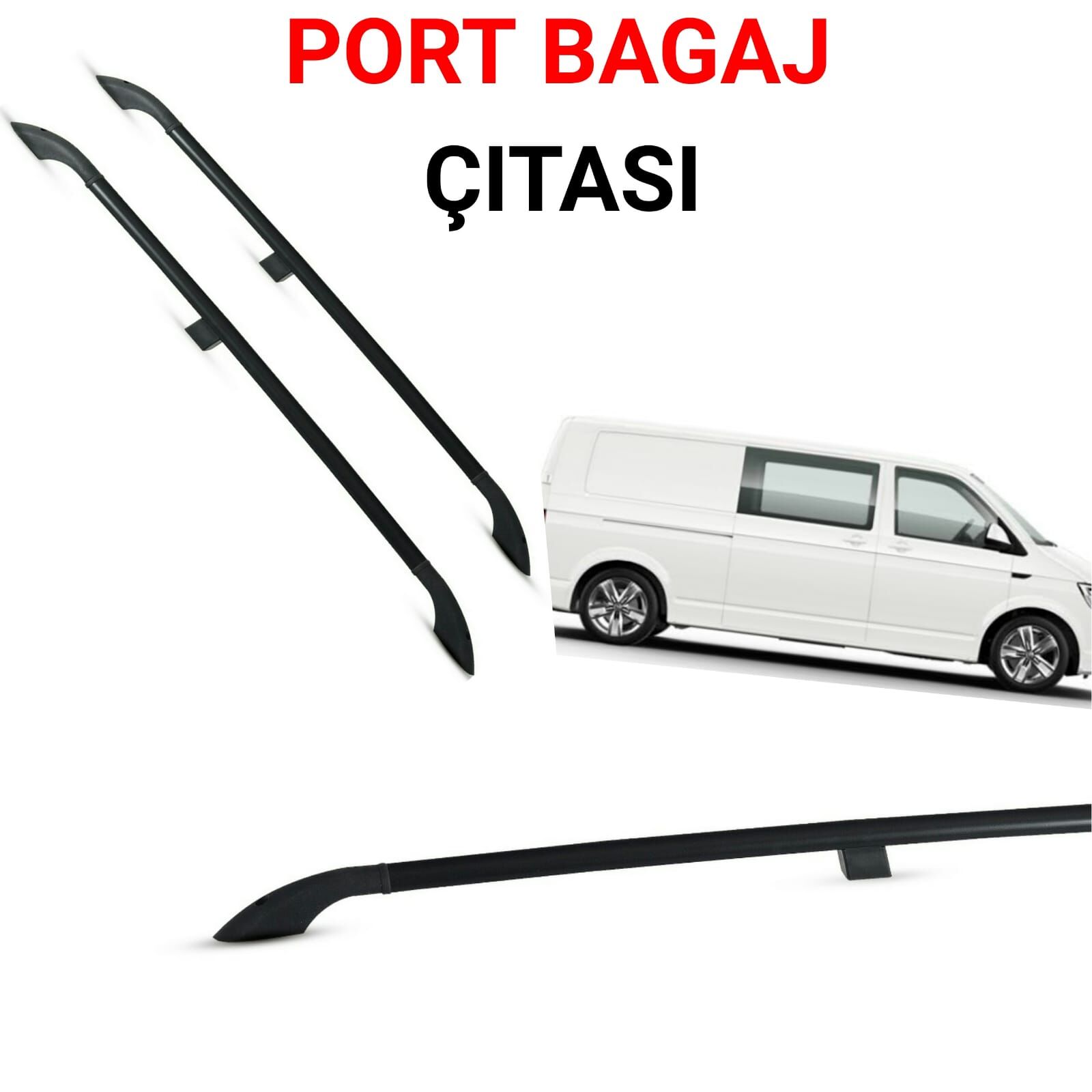 TRANSPORTER T5 UZUN ŞASE PORT BAGAJ TAVAN ÇITASI SİYAH