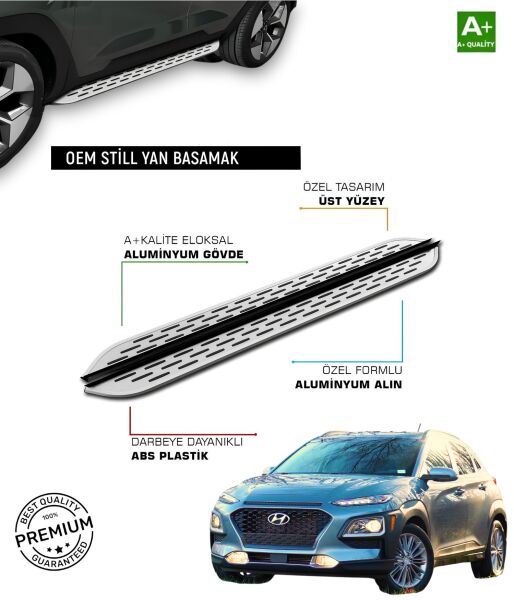 KONA 2018 2019 2020 2021 2022 2023 2024 2025 ARACA ÖZEL YAN BASAMAK