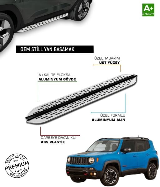 RENEGADE 2014 2015 2016 2017 2018 2019 2020 2021 2022 2023 2024 2025 ARACA ÖZEL YAN BASAMAK