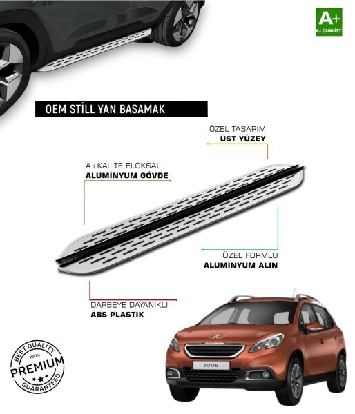 PEUGEOT 2008 2013 2014 2015 2016 2017 2018 2019 ARACA ÖZEL YAN BASAMAK