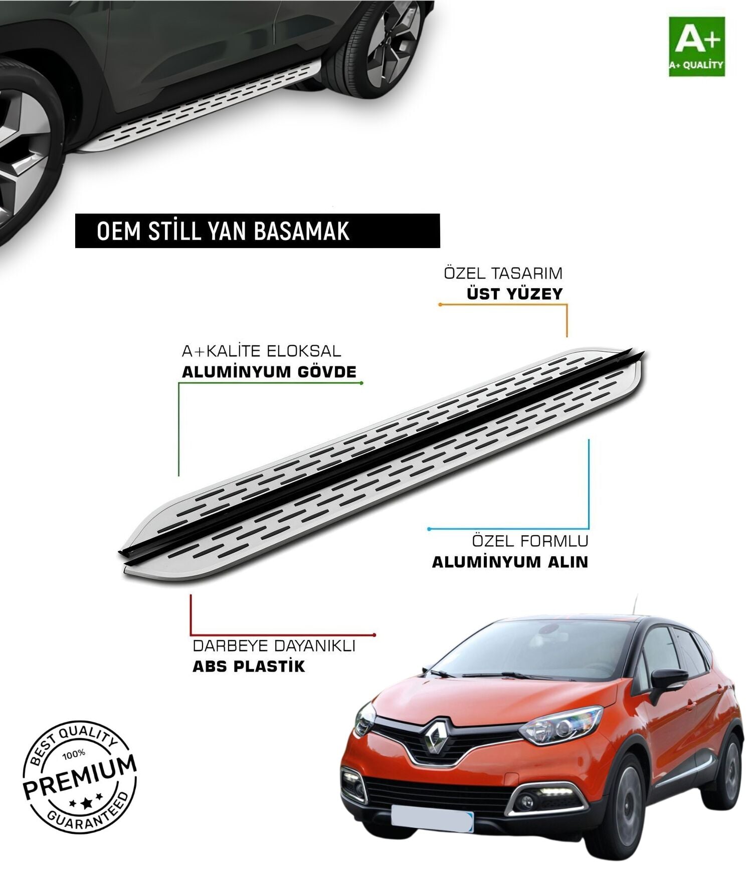 CAPTUR 2013 2014 2015 2016 2017 2018 2019 2020 ARACA ÖZEL YAN BASAMAK