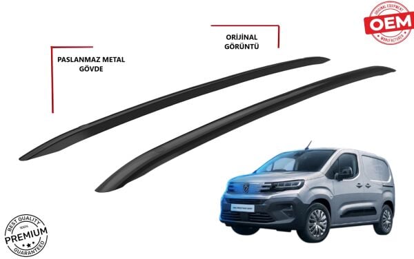 PARTNER KISA ŞASE YAPIŞIK PORT BAGAJ TAVAN ÇITASI SİYAH 2019 2020 2021 2022 2023 2024 2025 2026 2027