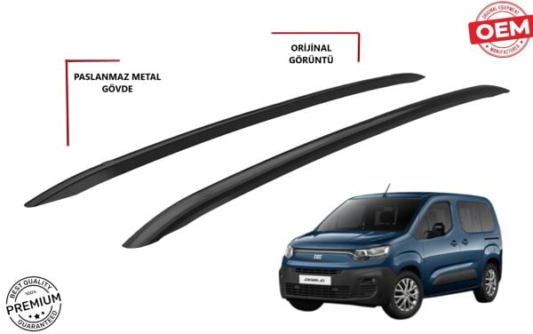 DOBLO KISA ŞASE YAPIŞIK PORT BAGAJ TAVAN ÇITASI SİYAH 2019 2020 2021 2022 2023 2024 2025 2026 2027