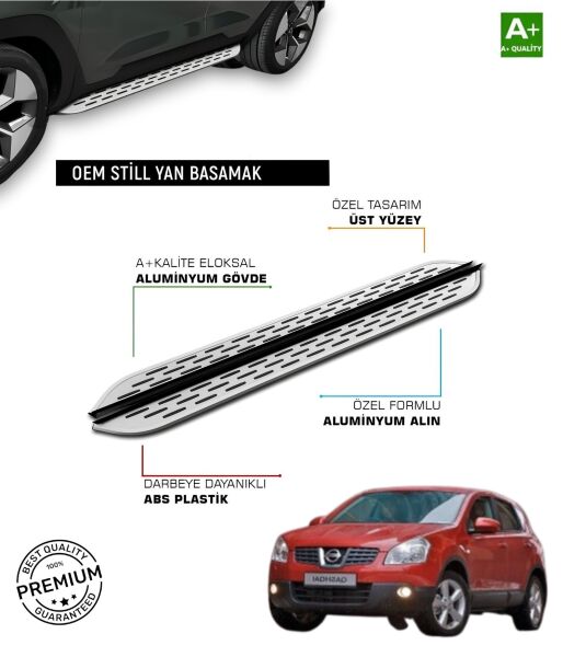 QASHQAİ 2007 2008 2009 2010 2011 2012 2013 2014 ARACA ÖZEL YAN BASAMAK