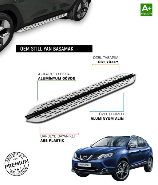 QASHQAİ 2014 2015 2016 2017 2018 2019 2020 2021 ARACA ÖZEL YAN BASAMAK