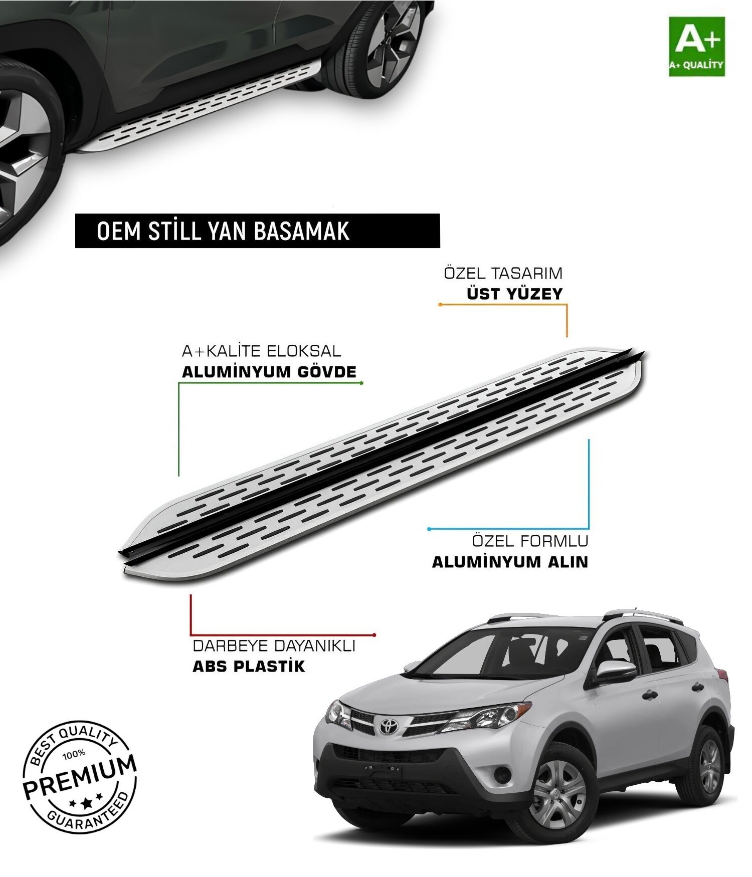 RAV4 2013 2014 2015 2016 2017 ARACA ÖZEL YAN BASAMAK