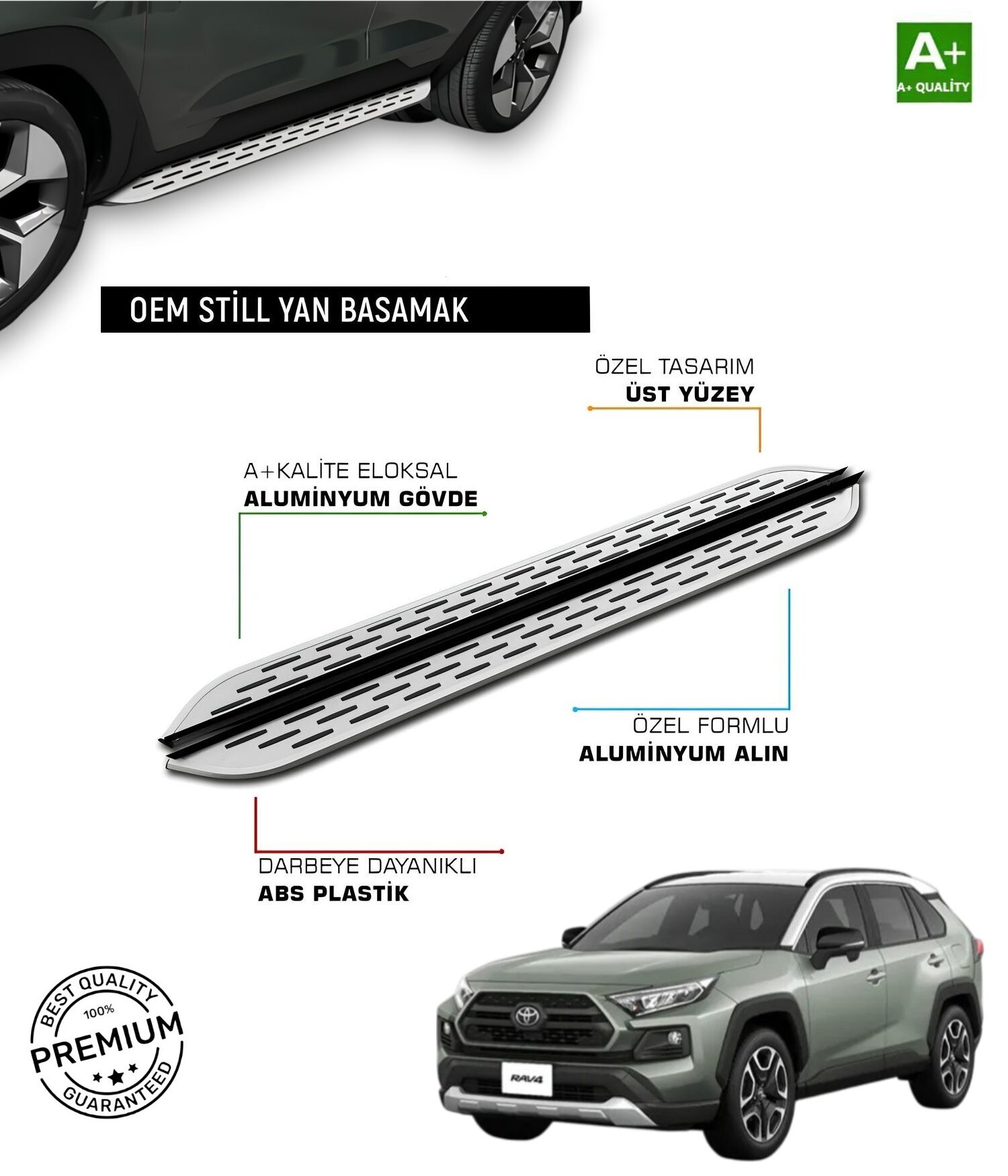 RAV4 2018 2019 2020 2021 2022 2023 2024 2025 ARACA ÖZEL YAN BASAMAK