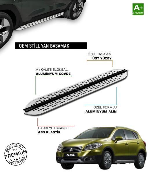 S-CROSS 2013 2014 2015 2016 2017 2018 2019 2020 ARACA ÖZEL YAN BASAMAK