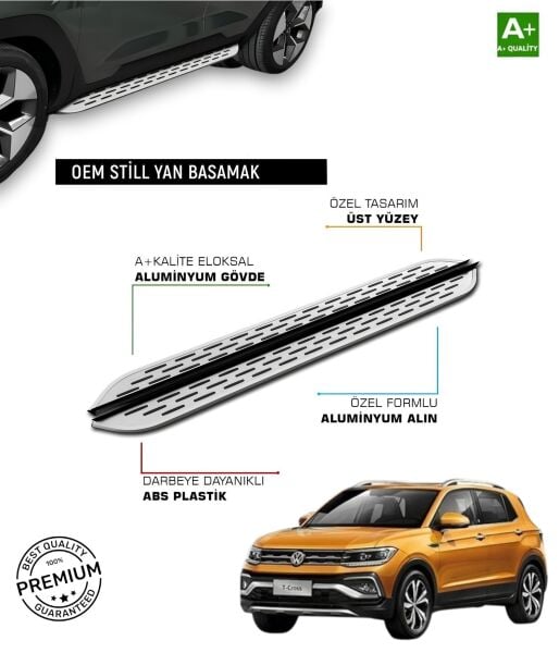 T-CROSS 2019 2020 2021 2022 2023 2024 2025 ARACA ÖZEL YAN BASAMAK