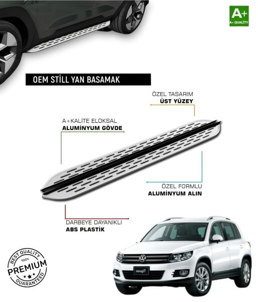 TİGUAN 2016 2017 2018 2019 2020 2021 2022 2023 2024 ARACA ÖZEL YAN BASAMAK