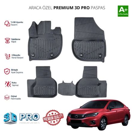 HONDA CİTY ARACA ÖZEL 3D PASPAS 2021 2022 2023 2024