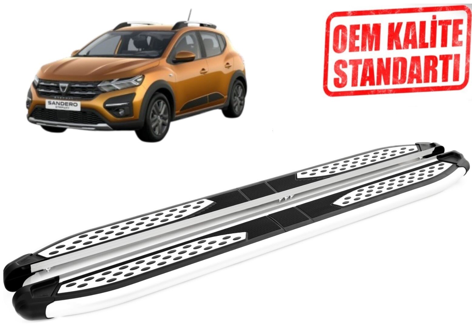SANDERO ARACA ÖZEL YAN BASAMAK 2020 2021 2022 2023 2024 2025 PLUS GRİ