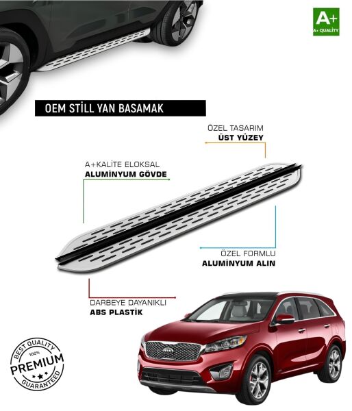 KİA SORENTO 3 2015 2016 2017 2018 2019 2020 2021 2022 ARACA ÖZEL YAN BASAMAK