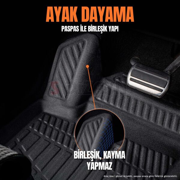 RENAULT DUSTER  4X2 ARACA ÖZEL 3D HAVUZLU PASPAS 2024 2025 2026 2027