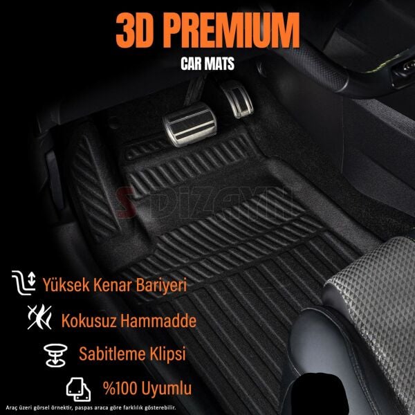 DUSTER ARACA ÖZEL 3D PASPAS 2024 2025 2026