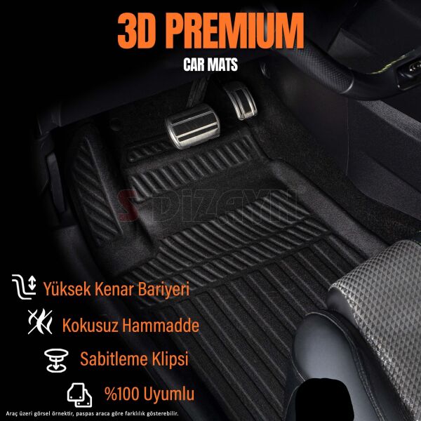 RENAULT DUSTER  4X2 ARACA ÖZEL 3D HAVUZLU PASPAS 2024 2025 2026 2027