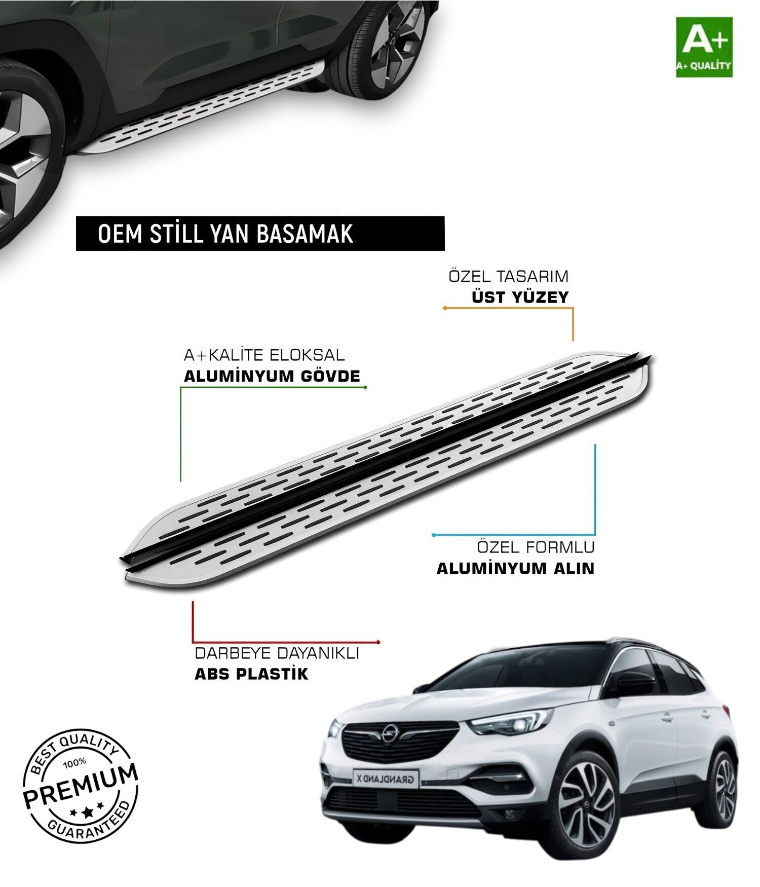 GRANDLAND-X 2017 2018 2019 2020 2021 2022 2023 2024 ARACA ÖZEL YAN BASAMAK