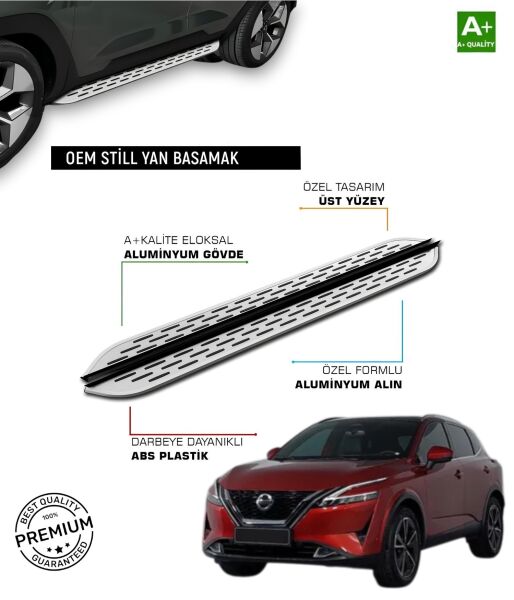 QASHQAİ +2  2010 2011 2012 2013 2014  ARACA ÖZEL YAN BASAMAK