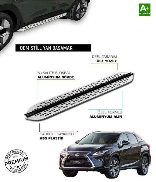 RX200T 2018 2019 2020 2021 2022 2023 2024 2025 ARACA ÖZEL YAN BASAMAK